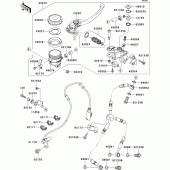 Схема вузла: Передній гальмівний циліндр для Kawasaki ZX1000 Ninja ZX-10R