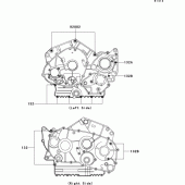 Схема вузла: Болти картера двигуна для Kawasaki VN800 Vulcan 800 Drifter