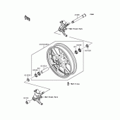 Схема вузла: Front wheel для Kawasaki ZX1400 ZZR1400