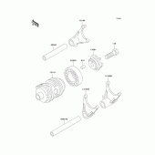 Схема вузла: Gear change drum/shift fork(s) для Kawasaki KX85 KX85