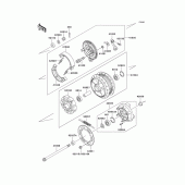 Схема вузла: Заднє колесо & Привідний ланцюг для Kawasaki EJ650 W650