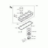 Схема вузла: Циліндр & Поршень для Kawasaki ZR400 Xanthus