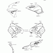Схема вузла: Decals(blue)(zx900-d2) для Kawasaki ZX900 Ninja ZX-9R