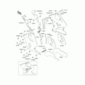 Схема вузла: Cowling lowers(1/2)(zx1100-d3) для Kawasaki ZX1100 Ninja ZX-11