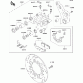 Схема вузла: Заднє гальмо для Kawasaki ZR750 Zephyr