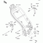 Схема узла: Крепление двигателя для Kawasaki EX250 ZZR250