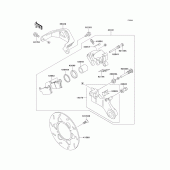 Схема вузла: Заднє гальмо для Kawasaki KLX300R