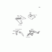 Схема вузла: Decals(White) для Kawasaki ER650 ER-6N ABS