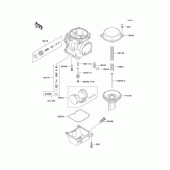 Схема вузла: Комплектуючі карбюратора для Kawasaki ZX1100 GPZ1100