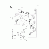 Схема вузла: Ignition switch/locks/reflectors для Kawasaki VN1500 VN1500 Classic Tourer