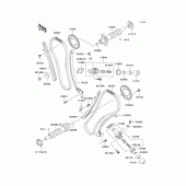 Схема вузла: Розподільник & Ланцюг ГРМ & Натягувач для Kawasaki VN1500 Vulcan 1500 Classic