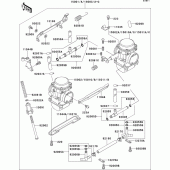 Схема узла: Карбюратор(1/3) для Kawasaki EX500 EX500