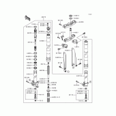 Схема узла: Передняя вилка(1/2) для Kawasaki KX250/ KX252 KX250