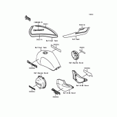 Схема вузла: Наклейки (Браун; ZR750-D3) для Kawasaki ZR750 Zephyr