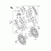 Схема узла: Передний тормоз для Kawasaki ZX1200 Ninja ZX-12R