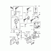 Схема вузла: Замок запалювання для Kawasaki ZR1200 ZRX1200R