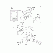 Схема вузла: Headlight(s)(1/2) для Kawasaki KMX125