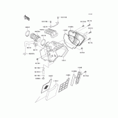 Схема узла: Воздушный фильтр для Kawasaki KL250 KL250 Super Sherpa