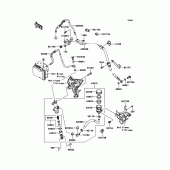 Схема узла: Задний тормозной цилиндр для Kawasaki ZX1000 Z1000SX ABS