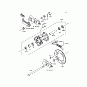 Схема вузла: Ступиця заднього колеса для Kawasaki KLX125 KLX125
