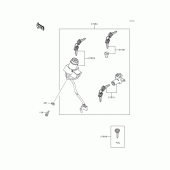 Схема вузла: Ignition switch/locks/reflectors для Kawasaki KZ1000 Police