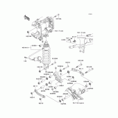 Схема узла: Подвеска/Задний амортизатор для Kawasaki ZG1400 Concours 14 ABS