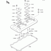 Схема вузла: Клапанна кришка Kawasaki ZX1100 GPZ1100