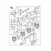 Схема вузла: Карбюратор для Kawasaki ZR400 ZRX-II