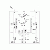 Схема узла: Вилка передней оси для Kawasaki ZR750 Z750 ABS