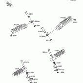 Схема узла: Подножки для Kawasaki ZX600 GPX600R