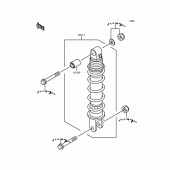 Схема вузла: Амортизатор задній для Kawasaki ZX400 ZXR400