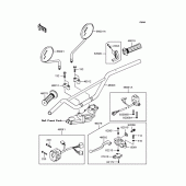 Схема вузла: Кермо для Kawasaki BJ250 250TR