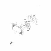 Схема вузла: Радіатор для Kawasaki KLV1000