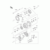 Схема узла: Ступица заднего колеса для Kawasaki KL250 KLR250