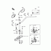 Схема вузла: Кермо & Пульт управління рульовим для Kawasaki VN1700 Vulcan 1700 Nomad ABS