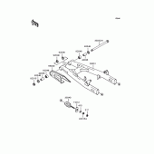 Схема вузла: Задній важіль (Маятник) для Kawasaki BN125 Eliminator