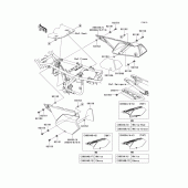 Схема вузла: Side covers/chain cover(1/2)(t9f-tbf) для Kawasaki KLX250 KLX250S