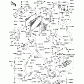 Схема узла: Радиатор (1/3) для Kawasaki ZR1200 ZRX1200