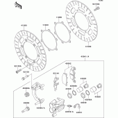 Схема узла: Передний тормоз для Kawasaki EX500 EX500
