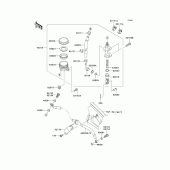 Схема узла: Задний тормозной цилиндр для Kawasaki KLE650 Versys 650