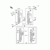 Схема вузла: Підвіска/амортизатор для Kawasaki ZR400 ZRX-II