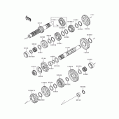 Схема узла: Трансмиссия для Kawasaki KL650 KLR650