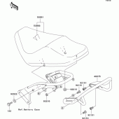 Схема вузла: Сидіння для Kawasaki VN800 Vulcan 800 Drifter