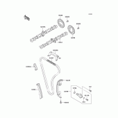 Схема узла: Распредвал & Цепь ГРМ & Натяжитель для Kawasaki ZG1200 Voyager XII