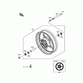 Схема узла: Ступица переднего колеса для Kawasaki EX650 Ninja 650 ABS