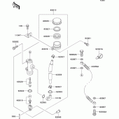 Схема узла: Задний тормозной цилиндр для Kawasaki ZR1100 Zephyr 1100RS