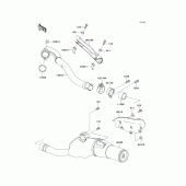 Схема вузла: Вихлопна система для Kawasaki KLX650 KLX650