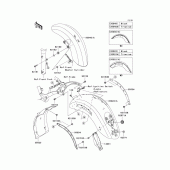Схема вузла: Fenders(1/2) для Kawasaki VN2000 Vulcan 2000