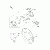 Схема вузла: Заднє гальмо для Kawasaki VN900 VN900 Classic