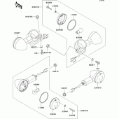 Схема узла: Поворотники для Kawasaki VN1500 VN1500 Classic